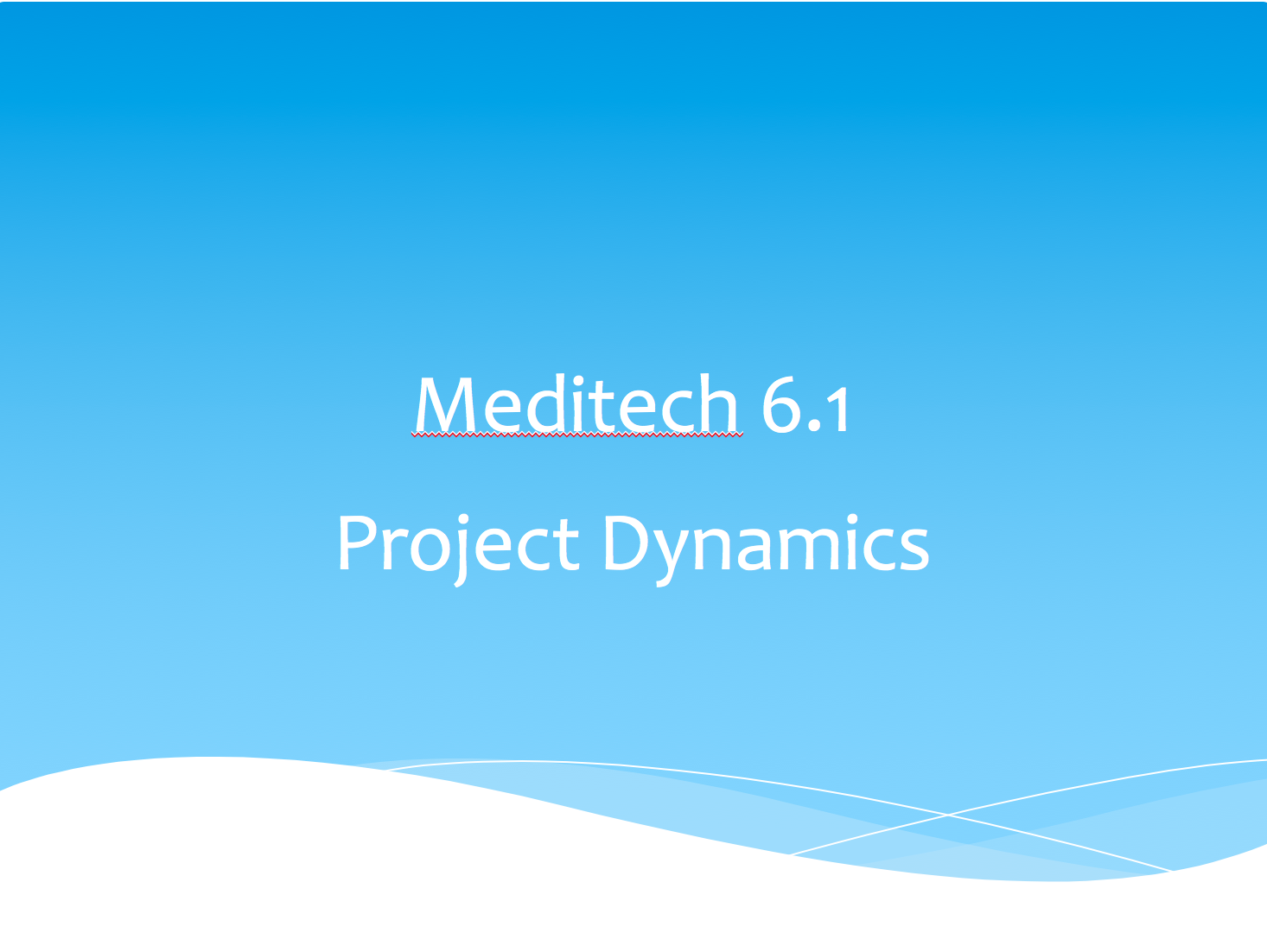 6.1 Project Dynamics